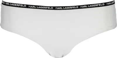 Produktbild von Stilvolle Damen Badehose in Weiß mit Kontrastdetails und Logodesign