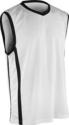 Produktbild von SPIRO S278M | Herren Basketball Quick Dry Top T-Shirt - Farbe: White/Black - Größe: XXL