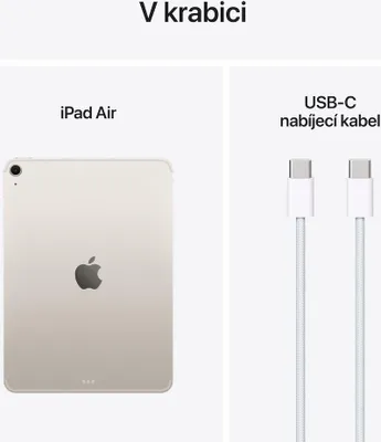 Apple iPad Air 11 Zoll/(M3) Wi-Fi + Cellular/10,86 Zoll/2360 x 1640/8 GB/512 GB/iPadOS18/Starlight