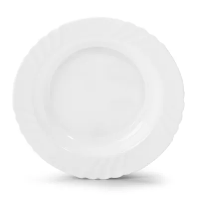Zdjęcie produktu dla TALERZ 31,5 cm szklany talerz do zupy talerz obiadowy głęboki biały BORMIOLI ROCCO