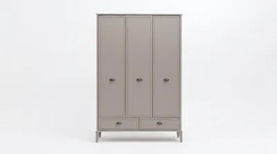 Produktbild von Modernes Kinderzimmer Set Komplettzimmer Bett Kleiderschrank Grau