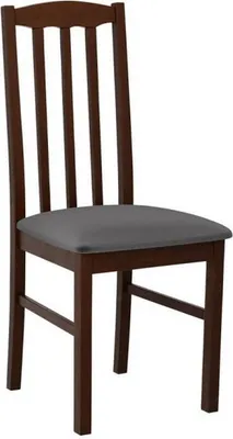 Immagine prodotto di Sedia da pranzo imbottita EDON 12 - noce / grigio scuro