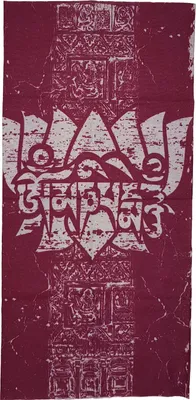 Produktbild von Multifunktionstuch Buddha Bordeaux Damen Herren Loop Schal Halstuch Schlauchschal