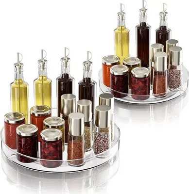 Produktbild von Famanu Kühlschrank-Organizer 360° drehbar - Set von 2 Stück, 23,5 cm und 27 cm