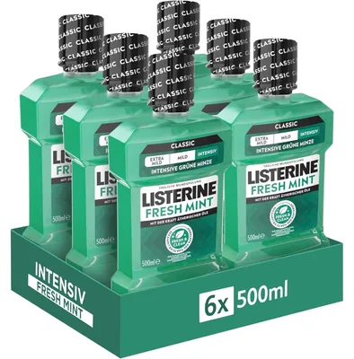 Produktbild von Listerine Fresh Mint Mundspülung 6 x 500 ml