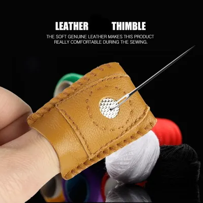 Produktbild von Fingerhut aus Leder, Münzfingerhut, Münzfingerhut aus Leder, Fingerhut aus echtem Leder, Fingerhut aus passendem Leder