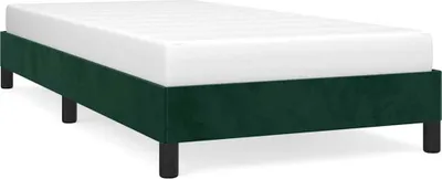 Produktbild von vidaXL Bettgestell ohne Matratze Dunkelgrün 100x200 cm Samt