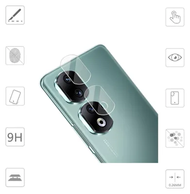 Produktbild von Für Honor 90 Pro 5G 9H Back Kamera Hart Glas Transparent Panzer Folie Schutz Zubehör