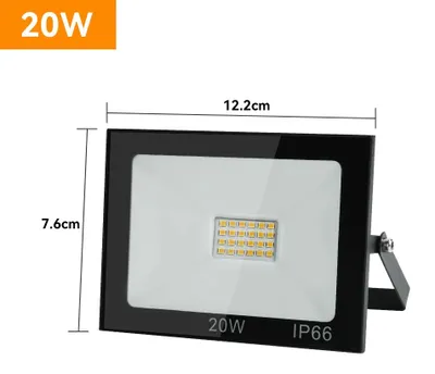 Obrázek produktu pro LED reflektory – 20 W, balení 8 kusů – studená bílá, 5500–7000 K – IP66, vodotěsné – hliník – AC 85–265 V – osvětlení fasád