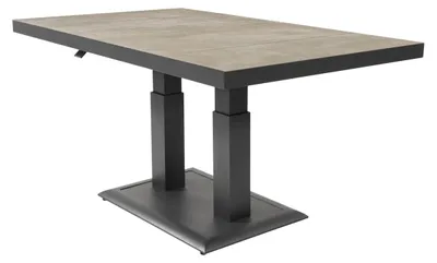 Produktbild von Lesli Living - Gartentisch Murcia - Grau - 140x85x50∕72cm