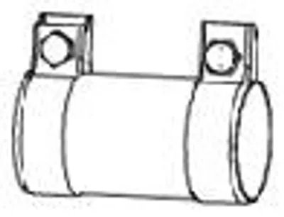 Produktbild von DINEX 74130 Auspuffschelle Doppelschelle Ø56mm für VW Golf IV Schrägheck (1J1) PASSAT Variant (3B6) für AUDI A4 Avant (8ED, B7) A3 Schrägheck (8L1)