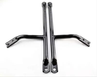 Produktbild von Obergurtstreben mit Fußrastenaufnahme, linke und rechte Seite schwarz gepulvert Simson S51 S53 S70 S83