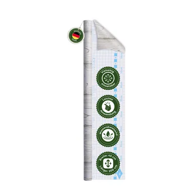Produktbild von Klebefolie Klebefolie Möbel – Möbelfolie selbstklebend Holzoptik Eiche Weiß, 45 x 200 cm, zuschneidbar, rückstandsfrei entfernbar – Veluxis