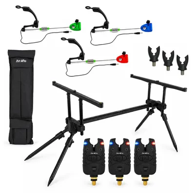 Productafbeelding van Fish-Xpro Deluxe Rodpod Set - Voor 3 Hengels - Met Beetmelders en Swingers