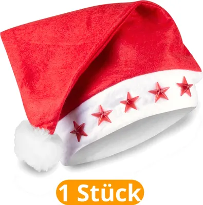Produktbild von Weihnachtsmütze mit LED-Stern