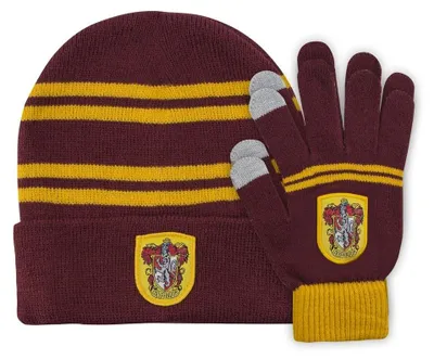 Image de Cinereplicas Harry Potter - Ensemble casquette et gants Gryffondor pour enfants - licence officielle