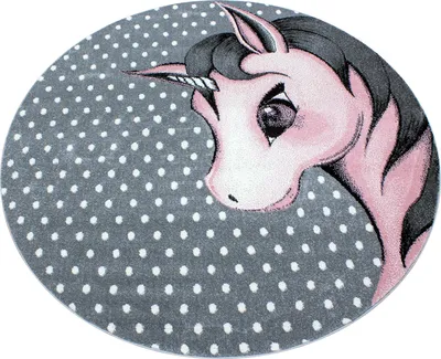 Productafbeelding van Kinderkleed, eenhoorn, roze, 160 x 160 cm, rond