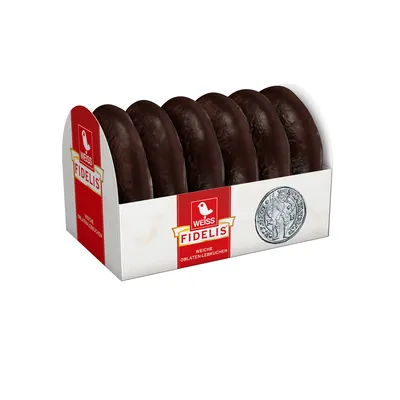 Produktbild von Weiss feinste Obladenlebkuchen mit Zartbitterschokolade 200g