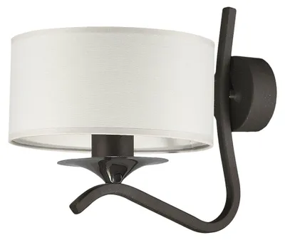 Obrázok produktu pre Nástenná lampa KASZMIR grafitovo-biela 1xE27x20W s látkovým tienidlom, rozmery: 23x20x30 cm, IP20, Jupiter
