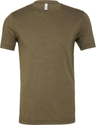 Produktbild von Canvas 3413 | Triblend Crew Neck T-Shirt / Meliert - Farbe: Olive Triblend (Heather) - Größe: XS