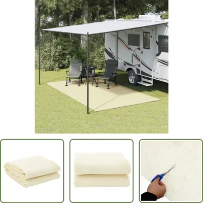 Produktbild von The Living Store Campingteppich Creme 4x2,5 m