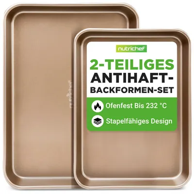 Immagine prodotto di Teglia NutriChef, teglia da forno – teglia rettangolare antiaderente, ideale per preparare torte o pizze