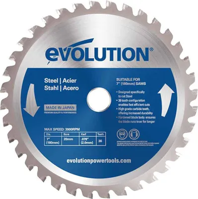 Produktbild von Evolution 180mm TCT Widia-Stahlsägeblatt 36 Zähne
