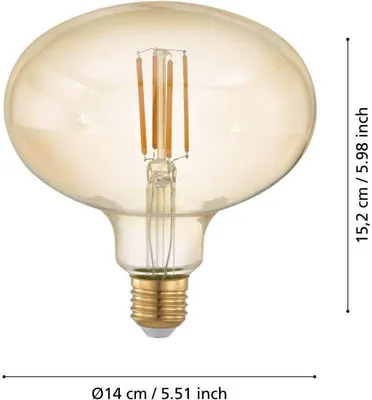 Produktbild von EGLO 12596, 4 W, 35 W, E27, 400 lm, 15000 h, Warmweiß