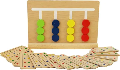 Obrázek produktu pro Dřevěná třídící hračka – vzdělávací puzzle pro děti – dřevěná hračka rozvíjející logické myšlení, vhodná pro děti od 3 let