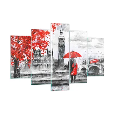 Produktbild von Bilder auf glas - London Architektur big ben - 150x100cm - Glasbilder - Wandbilder - Kunstdruck - zum Aufhängen bereit - Wanddekoration aus Glas - Glas Bilder - Wandbild auf Glas - GEA150x100-3153