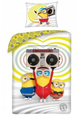 Produktbild von Pościel bawełniana licencyjna  Minionki 140x200  music