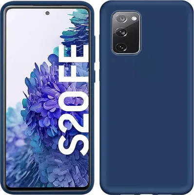 Image de Etui pour Samsung Galaxy S20 FE / S20 FE 5G, étui de protection en silicone souple en caoutchouc liquide bleu