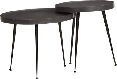 Produktbild von Couchtisch 2 Stk. Schwarz Holzwerkstoff