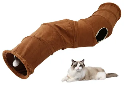 Obrázek produktu pro Skládací tunel pro kočky ve tvaru S, průměr 25 cm