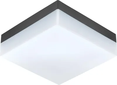 Produktbild von EGLO LED Außen-Deckenlampe Sonella, 1 flammige Außenleuchte für Wand und Decke, Deckenleuchte aus Kunststoff, Farbe: Anthrazit, weiß, IP44