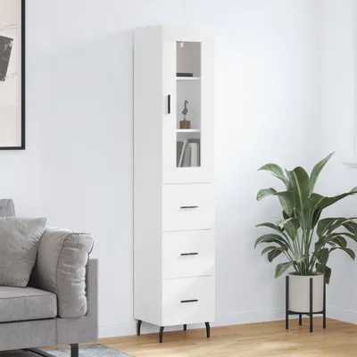 Produktbild von vidaXL Highboard Weiß 34,5x34x180 cm Holzwerkstoff