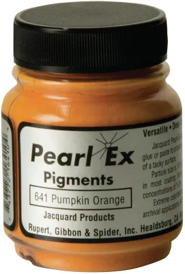 Imagen del producto de Pigmento Jacquard Pearl Ex, color naranja calabaza, 21 g, para uso creativo