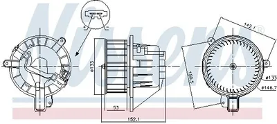 Produktbild von NISSENS 87546 Innenraumgebläse