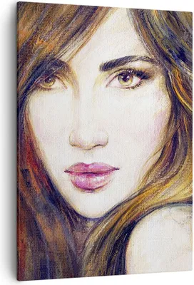 Produktbild von Bild auf Leinwand - Leinwandbild - Einteilig - Frau Gesicht Lippen - 50x70cm - Wand Bild - Wanddeko - Wandbilder - Leinwanddruck - Wanddekoration - Leinwand bilder - Wandbild - PA50x70-3986