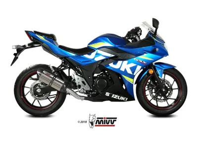 Obrázek produktu pro Mivv SPORT tlumič SUONO SLIP-ON nerezové krytky pro SUZUKI GSX 250 R BJ 2017 >