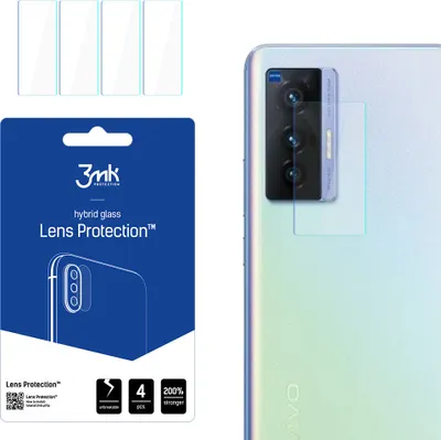 Produktbild von 3mk Hybridglas Lens Protection für Vivo X70 Kamera Objektiv Kameralinse 0,16mm 6H (4 Stück)