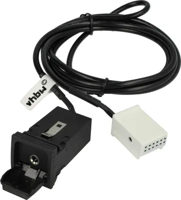 Produktbild von vhbw AUX Audio Adapter Kabel KFZ Radio (120 cm) kompatibel mit Audi Seat Skoda VW RCD500, RCD310, RCD510, MFD2, RCD200, RCD300, RCD210 Auto, Autoradio