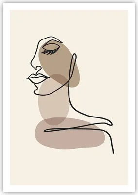 Produktbild von Poster - Poster ohne Rahmen - Zeichnung einzeilig Frau - 70x100 cm - Wand Bild - Wanddeko - Wandbilder - Kunstposter - Wandposter - Bilder - Kunstdruck - Wanddekoration - Wandbild - P2XPA70x100-4612