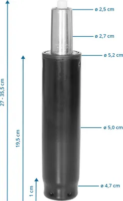 Produktbild von hjh OFFICE Gasfeder GF-M Gasdruckfeder Metall