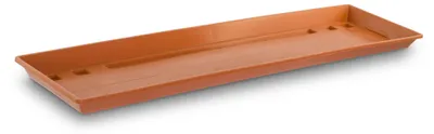 Produktbild von Blumenkastenuntersetzer 60 cm terracotta. 600x 155x 30 mm