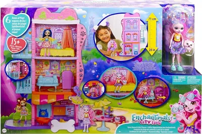Immagine prodotto di Mattel HJH65 - Enchantimals - City Tails - Casa di città con caffetteria