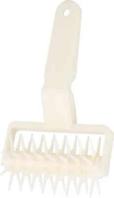 Image de Rouleau à pâte à pizza et à biscuits, en plastique, pour pâtisserie, roulette à aiguille, emporte-pièce pour gâteau et pain, outils de pâtisserie