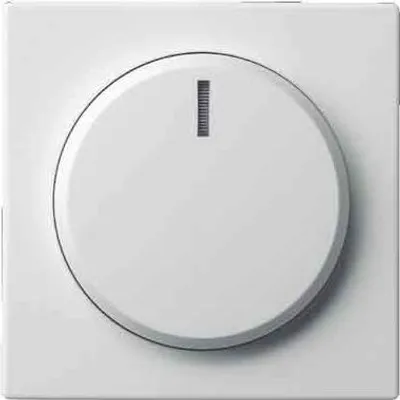 Produktbild von BUSCH-JÄGER, LED-Drehdimmer (LED Dimmer) 6523 U-102 (6523U 102) 6523U102 mit Zentralscheibe 6540-84-102 in Future Linear Studioweiß glänzend