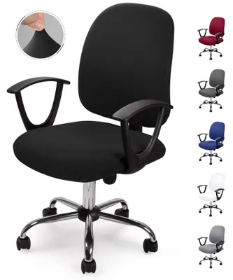 Immagine prodotto di Copertura elastica, universale e removibile, lavabile, confezione da 2, per sedie da ufficio