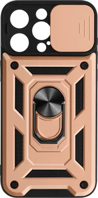 Produktbild von Avizar, Schutzhülle mit Kameraabdeckung und Haltering für Apple iPhone 15 Pro Max, Champagnerrosa